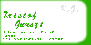 kristof gunszt business card